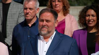 Oriol Junqueras, durant la presentació de la proposta d’executiva de Militància Decidim. Foto: ACN