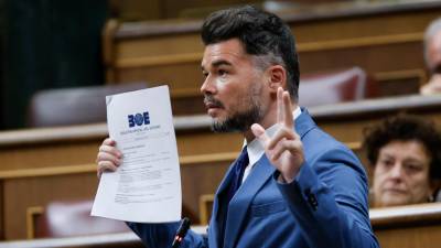 Gabriel Rufián, en una imagen reciente en el congreso. Foto: EFE