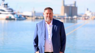 Oriol Junqueras, este domingo, en las Escales Reials del Port de Tarragona. Foto: Alba Mariné