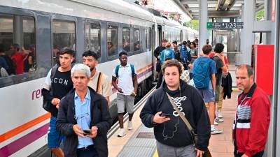 La estación de Reus, hoy al mediodía. Foto: Alfredo González