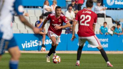 Borja Martínez en la Nova Creu Alta ante el Sabadell. Foto: Nàstic