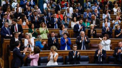 El Congreso ha aprobado este jueves, con 177 votos a favor y 172 en contra, la proposición de ley de amnistía para la normalización institucional, política y social en Catalunya. Foto: EFE