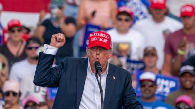 Donald Trump en un acto de campaña. Foto: EFE