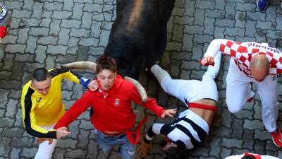 Los heridos han sido atendidos en diferentes centros médicos de Pamplona. Foto: EFE