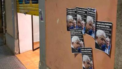 Imagen de los carteles contra los hermanos Maragall. Foto: Cedida