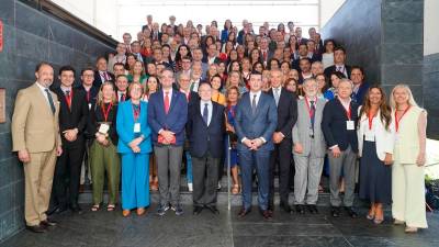 Els representants de les cambres de comerç participants en l’assemblea. Foto: cedida