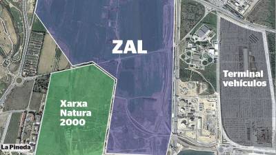 V&iacute;sta a&eacute;rea de la zona de Els Prats reconocida por la Xarxa Natura 2000