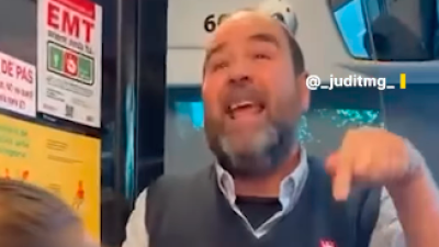 El conductor del bus. Foto: Instagram