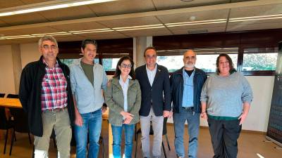 El president del Parlament, Josep Rull, aquest divendres al Priorat. Foto: Cedida