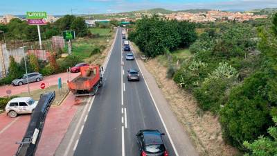 La C-31 en Calafell mejorará en un tramo el asfalto. FOTO: JMB