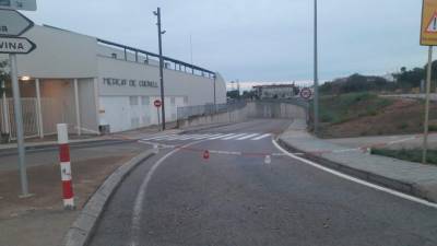 Corte del paso soterrado del Racó del César de Creixell. Foto: Policía Local