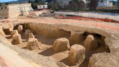 Les restes aparegudes podrien ser unes sitges que daten del segle XVI. Foto: J. Revillas