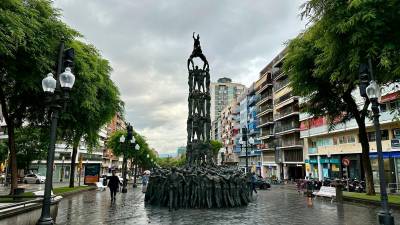 El monumento als castells, de la Rambla Nova. Foto: Rosa Mari Gabriel