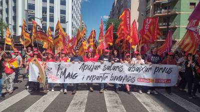 La manifestación en la calle Prat de la Riba. Foto: Raúl Cosano