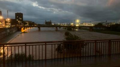 El río Francolí a su paso por Tarragona. Foto: Protecció Civil