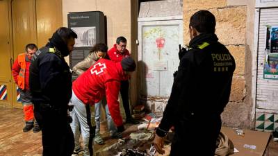 Imagen de la operación el lunes por la noche. Foto: Cedida