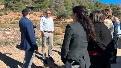 El president del Parlament, Josep Rull, aquest divendres al Priorat. Foto: Cedida