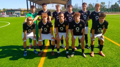 El once inicial del Juvenil A que utilizó Xavi Vilagut ante el Girona. Foto: Nàstic