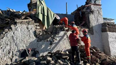 Imagen de la zona cero del terremoto en el Tibet. Foto: EFE