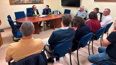 El president del Parlament, Josep Rull, aquest divendres al Priorat. Foto: Cedida