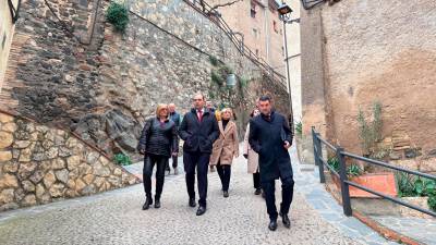 El conseller Dalmau visita la Vilella Baixa i els projectes per garantir l’aigua al Priorat. Foto: Cedida