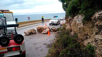 Imagen de archivo de un desprendimiento en las Costas del Garraf.