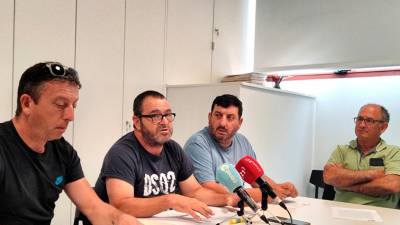 Roda de premsa d’Unió de Pagesos a Tortosa. Foto: ACN