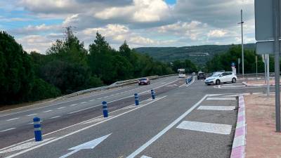 El cruce de la C-31 en el Coll de Calafell. FOTO: JMB