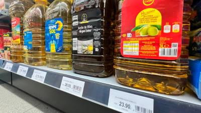 Aceite de oliva en un supermercado. Foto: Alfredo González