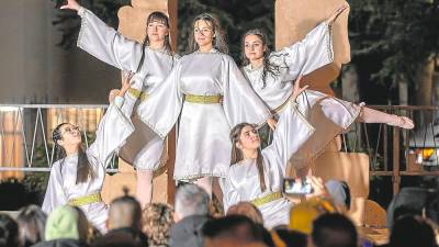 Els retaules vivents al parc Sant Jordi en el moment de la inauguració. Foto: Marc Bosch