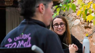 Zahara, sonriente, durante la primera jornada del taller. Foto; Marc Libiano