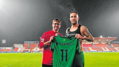 Rubén Ramos junto a Marc Fernández en el Anxo Carro. foto: cedida