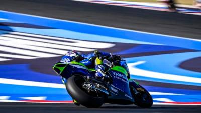 El piloto de Terres de l’Ebre, Jeremy Alcoba, durante un entrenamiento del Gran Premio de San Marino. Foto: Yamaha VR46 Master Camp Team