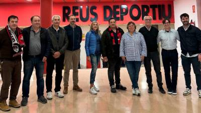 Directivos del Reus Deportiu y el Reus FCR. Foto: Reus Deportiu