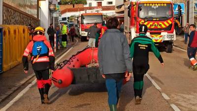 Vista de las actuaciones y trabajos de rescate de la Guardia Civil en Mira (Cuenca), donde una mujer ha fallecido a consecuencia de las inundaciones causadas por la dana, siendo la primera víctima mortal de las lluvias torrenciales en Castilla-La Mancha. Foto: Guardia Civil