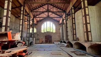 L’interior del Celler Cooperatiu de Santes Creus, així com està ara. foto: cedida