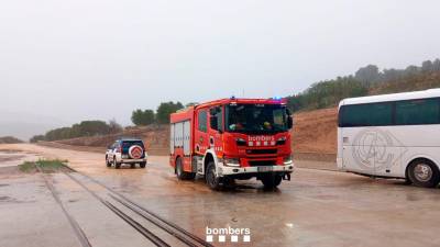 Imagen de las inundaciones en Móra la Nova. Foto: Bombers