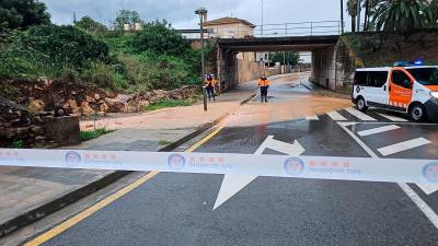 El acceso a L’Arrabassada, cortado. Foto: Ayuntamiento de Tarragona