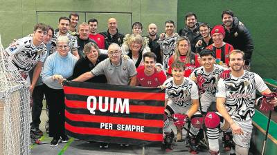 La expedición rojinegra le ha dedicado la clasificación el joven fallecido Quim. Foto; Reus Deportiu