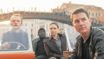 Simon Pegg, Ving Rhames, Rebecca Ferguson y Tom Cruise vuelven a hacer equipo. foto: paramount pictures