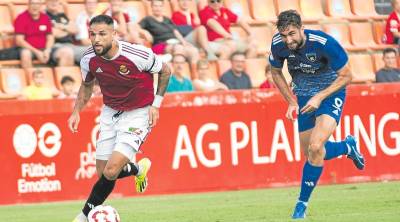 Antoñín, durante el partido ante el Sestao River. Foto: Nàstic