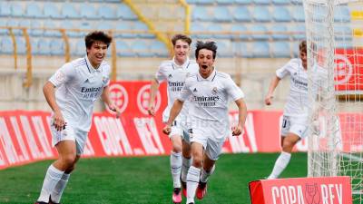 Pol Fortuny celebra su gol conseguido en la final de la Copa del Rey. Foto: Real Madrid