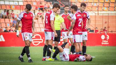 El Nàstic en un duelo esta temporada en el Nou Estadi. Foto: Nàstic