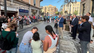 Imagen del acto de inauguración de las obras de la calle Canyelles, en octubre de 2022. Foto: Alfredo González