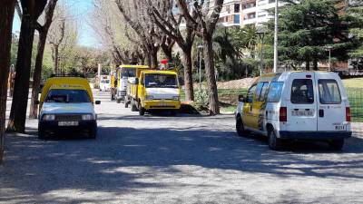 Parte de la flota de vehículos de las brigadas. Foto: Ajuntament de Reus