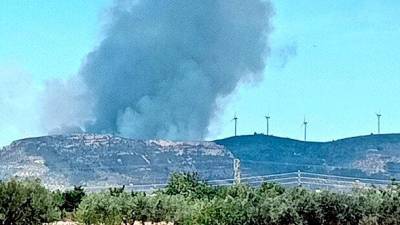 El incendio de Tortosa. Foto: Jordi Sebastià