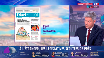 Captura de pantalla del programa Le 6-9 con el periodista Jean-Baptiste Boursier del canal TF1
