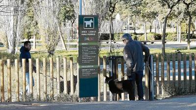 El pipicán de la zona de Emprius se inauguró el pasado mes de junio y desde entonces ya ha sufrido varios robos de cable de cobre. FOTO: pere ferré