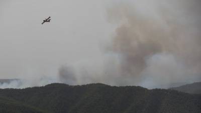 Imatge aèria de l'incendi. Foto: J. Revillas