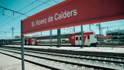 La estación de Sant Vicenç de Calders.